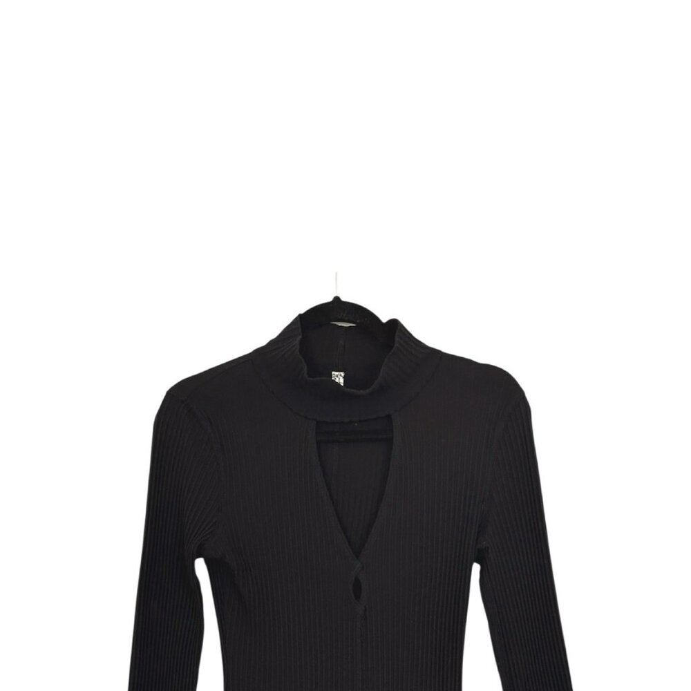 Free People Intimately Ribbed Mock Neck Keyhole Top - Picture 3 of 7
